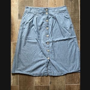 Madewell chambray women’s size 18 midi skirt
